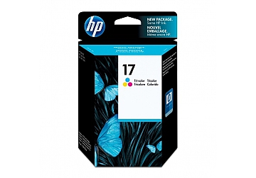 Cartucho Inkjet HP C6625A (#17) color, compatible con DeskJet 825, 840C, 841C, 842C, 843C, 845C, original, rendimiento 430 páginas aprox., contenido 15 ml.