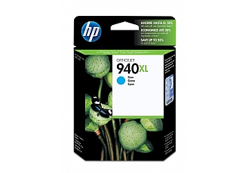 Cartucho Inkjet HP C4907AL (#940XL) cyan, compatible con OfficeJet Pro 8000 Printer, Pro 8500, original. Rendimiento: 1400 paginas