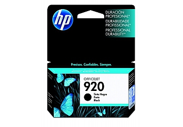 Cartucho Inkjet HP CD971AL (#920) negro, compatible con OfficeJet 6500, OfficeJet 6500 Wireless, OfficeJet 6000 Printer, original, contenido 10 ml.