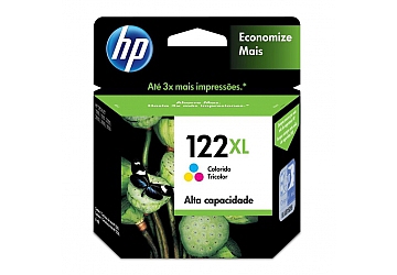 Cartucho Inkjet HP CH564HL original (#122XL) color, compatible con DeskJet 1000, 1050, 2000, 2050, 3000, 3050, original, rend aprox 330 paginas
