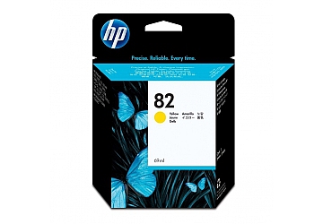 Cartucho Inkjet HP C4913A (#82) amarillo, compatible con DesignJet 120, 500, 500 ps, 800, 800 ps, 10 ps, 20 ps, 50 ps, DesignJet Copier CC800PS, Business Inkjet 2600, original.