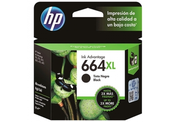 Cartucho Inkjet HP F6V31AL (#664XL) negro, compatible con Deskjet Advantage 1115/2135/3635/3835/4535/4675, original