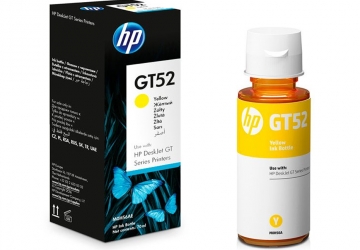 Botella de tinta HP GT52 amarillo M0H56AL, compatible con HP DeskJet GT5810, DeskJet GT5820 y DeskJet GT5822, original. Rendimiento 8000 paginas aprox. Contenido 70 ml