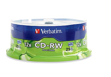CD-RW Verbatim Regrabable 700 MB, 4X -12X, Bulk x 25