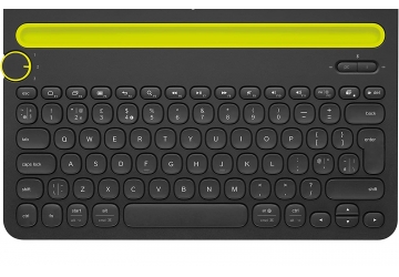 Teclado Logitech K480 Bluetooh. Multi-device. Un nuevo tipo de teclado inalámbrico para tu equipo de escritorio que también funciona con tu tablet o smartphone. El control giratorio Easy-Switch permite alternar entre tres dispositivos inalámbricos Bluetooth conectados. La base integrada te permite colocar el teléfono o la tablet en la posición ideal para leer mientras escribes. Dos años de garantía de hardware limitada.