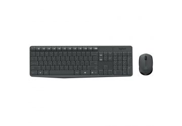 Kit Teclado y Mouse Logitech MK235, Wireless. Una vez onectado el Nano receptor USB, el teclado y mouse inalámbricos seguirán conectados hasta a 10 metros de distancia. Construcción duradera con patas inclinables robustas y diseño resistente a salpicaduras. Tratamiento antidesgaste en cada tecla para que las letras no desaparezcan nunca de las teclas.Un año de garantía de hardware limitada.