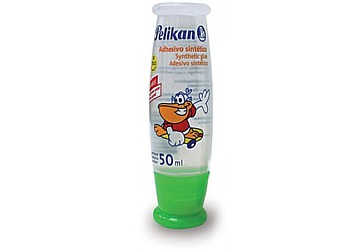 Adhesivo sintetico Pelikan x 50 ml. Lavable. Ideal para usar sobre papel. No toxico. Con punta aplicadora