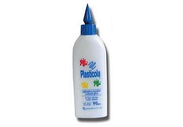 Adhesivo vinilico Plasticola x 90 grs. cola blanca, lavable 