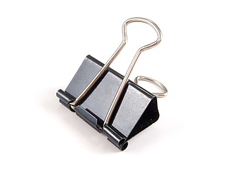 Broche aprietapapel  tipo binder clip Nro. 1 (19mm) x 12 unidades negro   