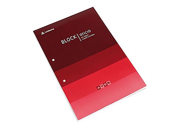 Block Avon dos perforaciones oficio cuadriculado, 80 hojas