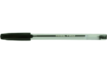 Boligrafo Consul TRIO, cuerpo transparente, punta metalica 1mm.