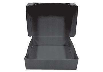 Caja de archivo plástico corrugado oficio 36 x 25 x12 cm, con sistema de tapa volcada