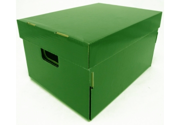 Caja de archivo cartón multiuso, tamaño 42 x 32 x 25 cm, fácil de armar, resistente, apta para carpetas y biblioratos
