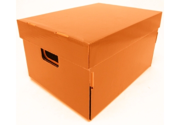 Caja de archivo cartón multiuso, tamaño 42 x 32 x 25 cm, fácil de armar, resistente, apta para carpetas y biblioratos