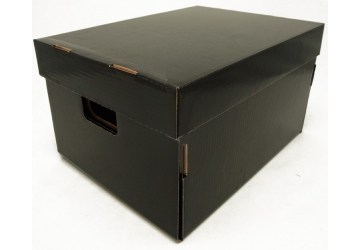 Caja de archivo cartón multiuso, tamaño 42 x 32 x 25 cm, fácil de armar, resistente, apta para carpetas y biblioratos