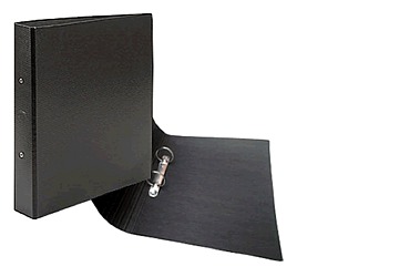 Carpeta escolar fibra negra plastificada 3 anillos x 30mm