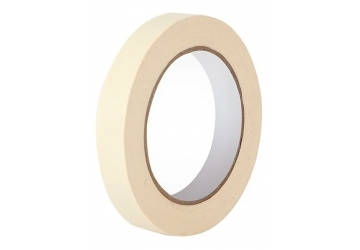 Cinta adhesiva de papel para uso general 12 mm x 50 mts. Diametro interior: 7.5 cm