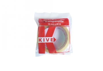 Cinta adhesiva 18 mm x 60 mts. Diametro interior: 7.5 cm