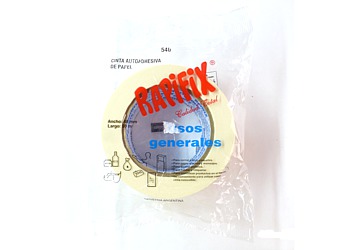 Cinta adhesiva de papel para uso general 48 mm x 50 mts. Diametro interior: 7.5 cm