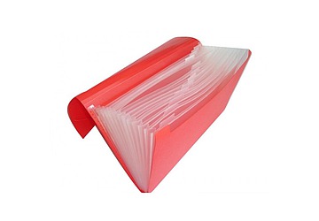 Clasificador plastico chequera, expandible, con elastico, 12 divisiones