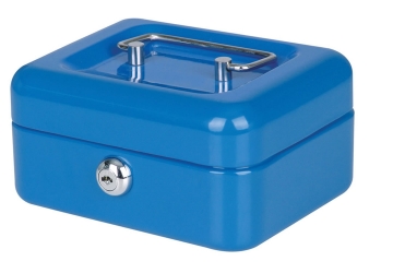 Cofre de seguridad  portavalores SR-9307 con llave, manija y bandeja plástica, 35 x 24 x 10, 5 cm (ancho, largo y alto). Colores no elegibles