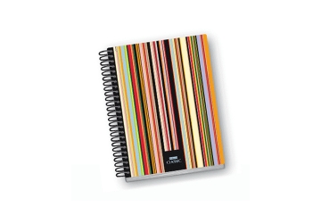 Cuaderno Ledesma Classic tapa dura con espiral de 16cm x 21cm, rayado, de 120  hojas sin troquelar