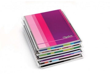 Cuaderno Triunfante con espiral 16 x 21cm, 40 hojas, cuadriculado. Para uso escolar y apuntes de trabajo, papel de 65 grs.