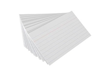 Fichas rayadas Nro.1 para ficheros, papel obra (12.7 x 7.62 cm)