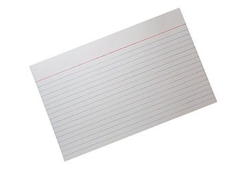 Fichas rayadas Nro.2 para ficheros, papel obra (15.24 x 10.16 cm)