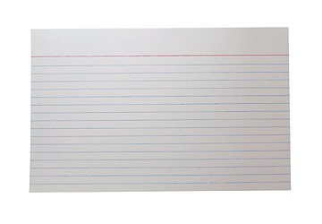 Fichas rayadas Nro. 3 para ficheros, papel obra (20.32 x 12.7 cm)