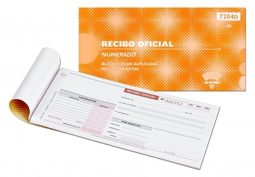 Formulario Ad Astra 7204D Recibo Oficial numerado, 1/3 Oficio, 25 x 2 hojas (38)
