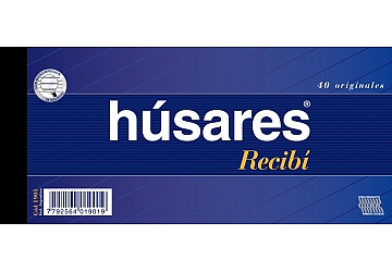 Recibo grande Husares 22 x 10.5 cm 40 hojas (1901)