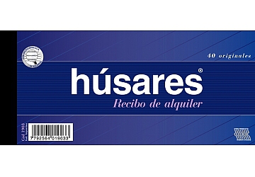Recibo alquiler grande 40 hojas Husares (1903)