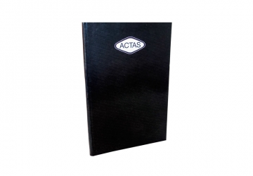Libro de Actas corona 2 manos, tapa dura x 100 hojas, tamaño oficio, 22 x 34 cm. 
