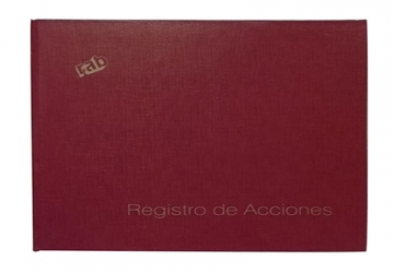 Libro Registro de Acciones x 50 hojas, tapa dura