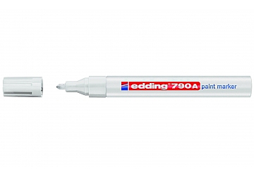 Marcador Edding 790 de tinta permanente opaca cubriente con efecto de laqueado punta redonda gruesa. Punta 2 - 4 mm