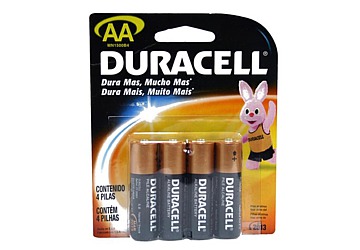 Pila Duracell alcalina AA x 4 unidades