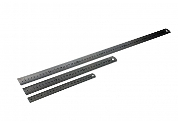 Regla de acero inoxidable de 30 cm con funda