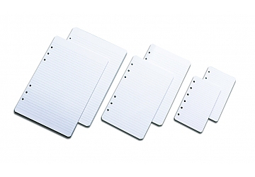 Repuesto para agenda o libreta Nro.5 rayado. 40 hojas. Medida: 7.5 x 12.5cm