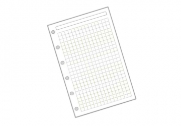 Repuesto para agenda o libreta Nro.8 cuadriculado. 40 hojas. Medida: 15 x 21.5 cm