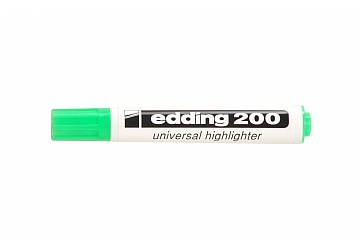 Resaltador Edding 200 punta chanfleada y trazo grueso, apto para escribir sobre papel de fax. Punta 2 - 5 mm
