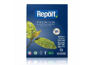 Resma Report Oficio 75 grs, 500 hojas, Alcalino, 21.6x35.6, ideal para usar en fotocopias, impresoras laser y de inyeccion de tinta