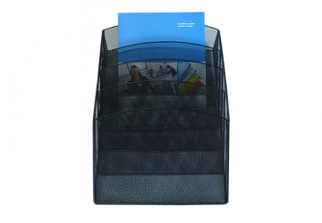 Revistero metalico de pared con 4 compartimentos. Medidas: Altura: 44 cm, Ancho: 31 cm, Base: 11.5 cm