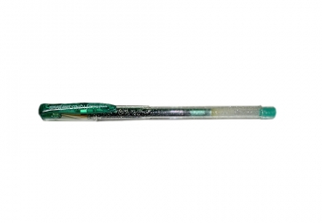 Roller Uni-ball signo UM-100, tinta gel, cuerpo transparente, punta de acero de 0,7 mm.  