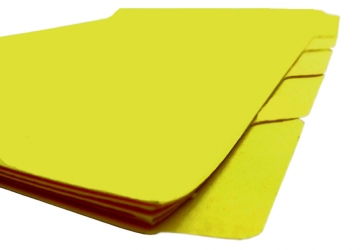 Separador cartulina Carta/A4 con 5 divisiones. Siete perforaciones