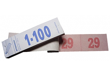 Talonario de números del 1-100 de 3 x 11 cm, para sorteo, guardarropas, etc.