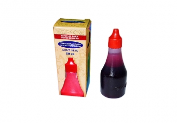 Tinta para sellos con pico vertedor, 50cc 
